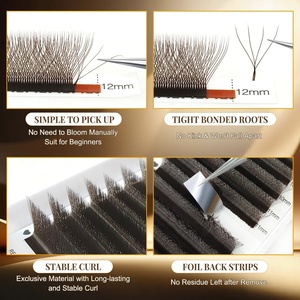 Extensions de <span class=keywords><strong>cils</strong></span> <span class=keywords><strong>en</strong></span> gros, marque privée, 3D 4D 5D, forme <span class=keywords><strong>en</strong></span> W, brun, volume C/D LU(M) Curl, fournitures pour extensions de <span class=keywords><strong>cils</strong></span> - Product Image 4