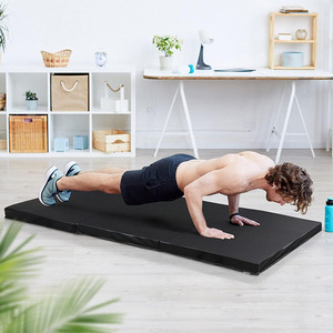 <span class=keywords><strong>Tapis</strong></span> <span class=keywords><strong>de</strong></span> <span class=keywords><strong>gymnastique</strong></span> pliable personnalisé Guli Fitness <span class=keywords><strong>de</strong></span> 2 pouces d'épaisseur, à trois plis, avec poignées <span class=keywords><strong>de</strong></span> transport, pour exercices <span class=keywords><strong>de</strong></span> <span class=keywords><strong>gymnastique</strong></span>, étirements, <span class=keywords><strong>gymnastique</strong></span>, en PU et EPE, 180x60CM - Product Image 5
