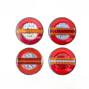 Truck Lighting System 4Inch Round Truck Tail Lights Warning Turn Signal Combination Led Lights Tail Lamp