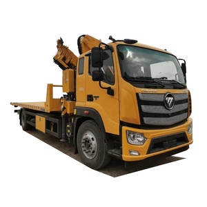 Camión de Remolque FOTON de 4 y 5 Toneladas con Plataforma Plana y Grúa Plegable - Product Image 1