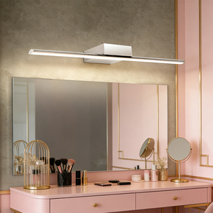 Applique Murale LED Moderne Simple en Chrome, Lumière Chaude, Étanche, pour Salle de Bain, Hôtel, Usine - Prix de Gros - Product Image 2