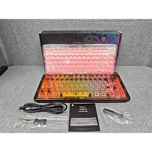 Clavier mécanique en acrylique Weikav ONE75, transparent, tri-mode, rétroéclairage RVB, sans fil 2,4 GHz, USB-C, programmable, clavier de jeu - Product Image 4
