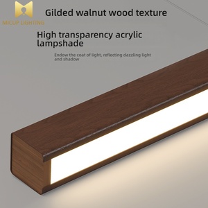 Luminaire suspendu de salle à manger en <span class=keywords><strong>bois</strong></span> <span class=keywords><strong>long</strong></span>, style minimaliste américain Wabi Sabi, industriel, haute performance, moderne, style nordique - Product Image 4