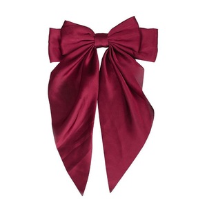 Satinband-Entenschnabel-<span class=keywords><strong>Clip</strong></span> mit Schleife, vielseitiges Stoff-Haarband, langer, fließender Haarclip für Damen - Product Image 5