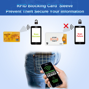 Antirrobo RFID bloqueo tarjeta bloqueo manga protector de tarjeta de crédito - Product Image 4