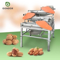 Automatische 2-traps hazelnootkraker en pijnboompitten-scheider/sorteermachine voor palmvruchten