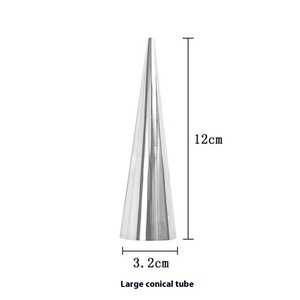 Molde de tubo danés de acero inoxidable grande y plano al por mayor, con tornillo cilíndrico, para hornear y decorar pasteles DIY - Product Image 6