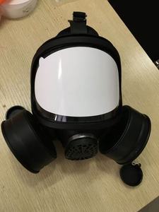 Respirator Wajah Penuh Anti <span class=keywords><strong>Gas</strong></span> Darurat Asap Filter Biokimia Masker <span class=keywords><strong>Gas</strong></span> Silikon/PVC Hitam 70% Bidang Pandang - Product Image 4