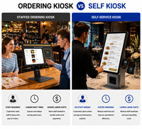 Sistema POS Android Comercial, Terminal de Pago, Impresora de Recibos, Kiosco de Autoservicio para Tiendas Minoristas y Supermercados