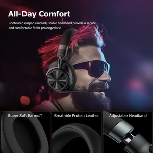 Nouveau style sur l'oreille filaire antibruit actif ANC <span class=keywords><strong>casque</strong></span> de jeu sans fil <span class=keywords><strong>casque</strong></span> supra-auriculaire avec microphone - Product Image 6