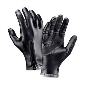 Gants d'hiver pour hommes et femmes, chauds, 100% imperméables, en cuir de mouton, pour le ski, écran tactile, pour temps froid, doublure intérieure en fourrure - Product Image 1