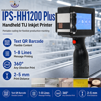 Imprimante à jet d'encre portable IPS HH1200 Plus, écran tactile 4,3 pouces, alimentée par batterie, multicolores, haute productivité pour le papier, les codes-barres, les codes QR