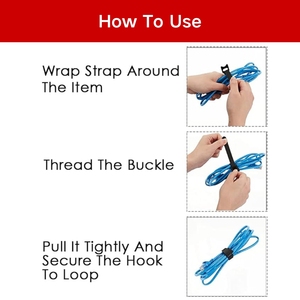 סרט דביק רב פעמי ידידותי לסביבה, עמיד למים, עם סקוץ' כפול לקשירת כבלים, ניהול חוטים וארגון הבית - Product Image 5