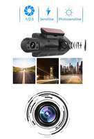 Caméra de voiture Full HD DVR à double objectif, écran 3,0 pouces, caméra de tableau de bord avec Wifi et capteur G