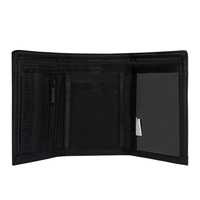 Dompet Lipat Tiga Polyester dengan LOGO Custom, Kantong Uang dengan Resleting, Penutup Velcro, Aman, Portabel, dan Tempat Kartu