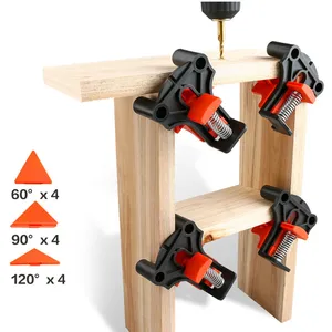 4pcs 90 Degree Right Angle Clamp Fixing Clips Picture Frame Corner Clamp Woodworking Hand Tool Positioning Fixture Home DIY Tool