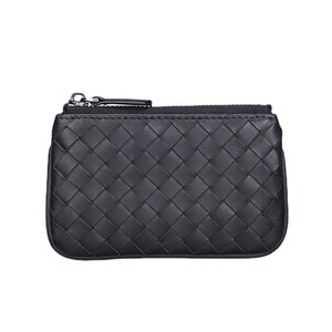 Étui à clés en cuir tressé noir pour homme - Cuir véritable, OEM pour les marques recherchant un luxe tactile et une utilité compacte - Product Image 1
