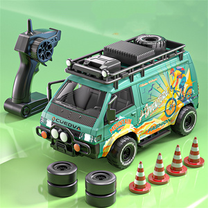 Voiture RC <span class=keywords><strong>1</strong></span>:<span class=keywords><strong>24</strong></span> 2.4G 4WD Mini Bus <span class=keywords><strong>Drift</strong></span> Off-Road Racing Modèle en résine avec chargeur - Product Image 5