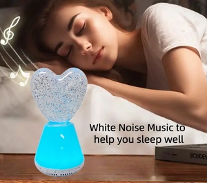 Loa Bluetooth không dây mới nhất với đèn hình trái tim 3D, máy nghe nhạc Hi-Fi, máy tạo tiếng ồn trắng, radio FM, loa Bluetooth hình quả bóng đá - Product Image 5