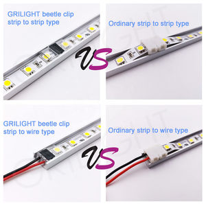 Connecteur de bande LED non étanche et étanche 8mm 10mm 12mm sans soudure 2 broches 3 broches 4 broches 5 broches Monochrome Bicolore RGB RGBW - Product Image 6