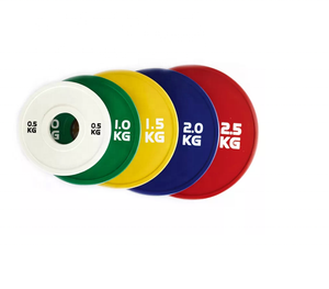 Équipement de gymnastique disques d'haltères/plaque plaques de poids en <span class=keywords><strong>fonte</strong></span> de couleur - Product Image 1