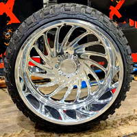 Jantes forgées polies FANXI 20x10 22x10 22x12 24x12 24x14 26x14 KF023 8 trous 8x170 8x180 8x6.5 pour Dodge Chevy GMC Ford F250