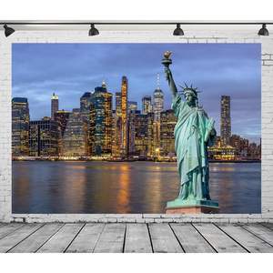 Decoración de pared 7x5ft Estatua Liberty Fondo de tela Edificio de la ciudad de Nueva York Photo Booth Banner para adultos Día DE LA Independencia - Product Image 4