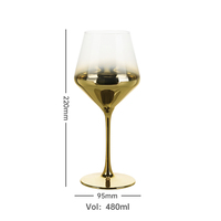 Ensemble de verres à boire décorés de mariage ultra-mince verre à vin plaqué or pour verres à vin blanc et rouge verres à vin à pied gobelet