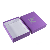 Boîtes d'emballage en papier de base et couvercle violet de haute qualité avec logo personnalisé en gros boîtes d'emballage en carton rigide boîtes cadeaux