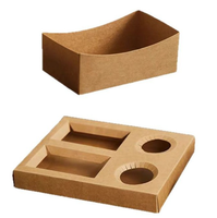 Boîte repas rigide biodégradable en kraft épaissi 8 mm, conception multi-compartiments, sécurité alimentaire, gaufrage personnalisé, estampage à chaud, pour chips de pommes de terre