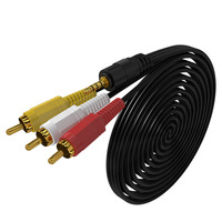 Kabel Video Camcorder 3.5 Mm Ke Rca Av Colokan Stereo Audio Video 3.5 Mm Kabel Laki-laki Ke 3RCA Laki-laki