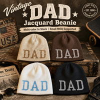 Bonnet d'hiver tendance 2026, bonnet vintage avec inscription DAD, bonnet unisexe à motif textuel, style décontracté urbain