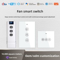Sakelar WiFi Pintar Tuya Smart Home App Timer Kontrol Suara Bahan Tahan Api PC AC95-240V Penggunaan Dalam Ruangan Sakelar Dinding Plafon