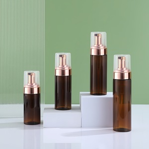 בקבוק קוסמטי PET בצבע ענבר 150ml 5oz עם משאבת קצף 42mm - Product Image 5