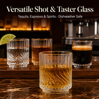 Nouvel Arrivage Verre à shot classique ciselé à fond épais, mini, écologique, en verre épaissi 60ml, design moderne et luxueux