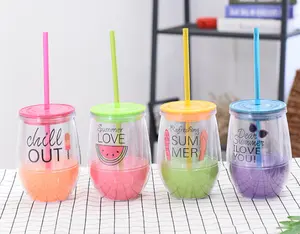 Bicchieri promozionali colorati senza stelo in vetro per bambini