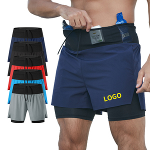 Pantalones Cortos de <span class=keywords><strong>Running</strong></span> para Hombre, de Secado Rápido, Doble Capa, con Forro Antideslizante, para Maratón y Carreras de <span class=keywords><strong>Trail</strong></span> - Product Image 1