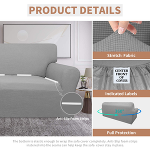 Funda Protectora de Jacquard Elástica Tejida para Sofá de 3 Plazas - Product Image 4