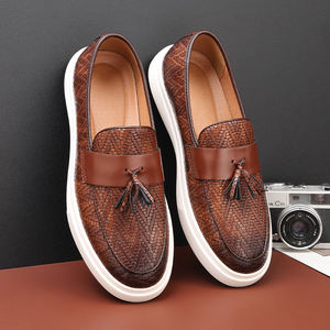 Men Shoes Pu Leather Casual Men`s Loafers Sneakers Breathable Slip on <b>Boat</b> Italian Dress Shoes for Men - Product Image 4