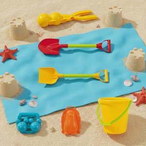 Ensemble de jouets 2-en-1 pour la plage et la neige, 6 pièces, seau à sable robuste, pelle, pinces à boules de neige pour enfants, activités estivales et hivernales en plein air - Product Image 3