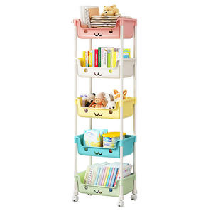 Ensemble de meubles d'organisation de la maison pour enfants étagère avec chariots à tiroirs pour vêtements livres jouets-supports de rangement pour bébés et adolescents - Product Image 6