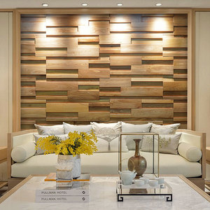 Paneles de Pared de Madera Maciza de Roble de Alta Calidad, Diseño Moderno, Mosaico Artístico para Interiores, Solución de Diseño Gráfico Impermeable - Product Image 2