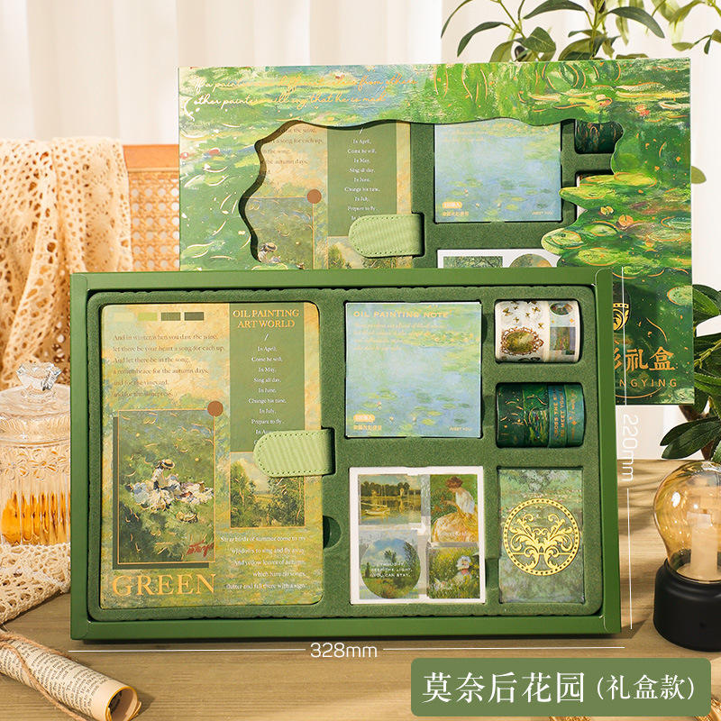 กล่องของขวัญภาพวาดสีน้ำมันสวนของ Monet