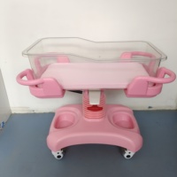 Nouveau-né poussette bébé berceau équipement médical mobile pour obstétrique gynécologie hôpital meubles ABS métal matériel