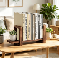 Étagère de bureau réglable, petite étagère de bureau en bois pour ranger livres, documents et objets décoratifs