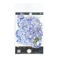 Autocollant personnalisé OEM transparent en PET pour scrapbooking et journal, avec feuille holographique effet coquille