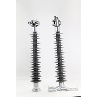 Aislador de poste de línea horizontal compuesto de polímero de caucho de silicona para línea eléctrica de alto voltaje, línea de distribución de 15 kV, kV