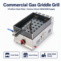 Machine à poulet professionnelle à gaz en acier inoxydable robuste à presse unique pour cuisines commerciales et restaurants