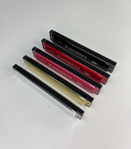 Joueurs professionnels populaires débutants enfants adultes 24 trous trémolo <span class=keywords><strong>Harmonica</strong></span> C ton noir bouche orgue harpe diatonique - Product Image 4