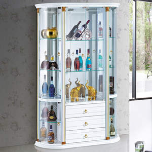 Gabinete de vino de vidrio de estilo europeo montado en la pared comedor <span class=keywords><strong>aparador</strong></span> almacenamiento decorativo hogar piso pantalla para sala de estar - Product Image 2